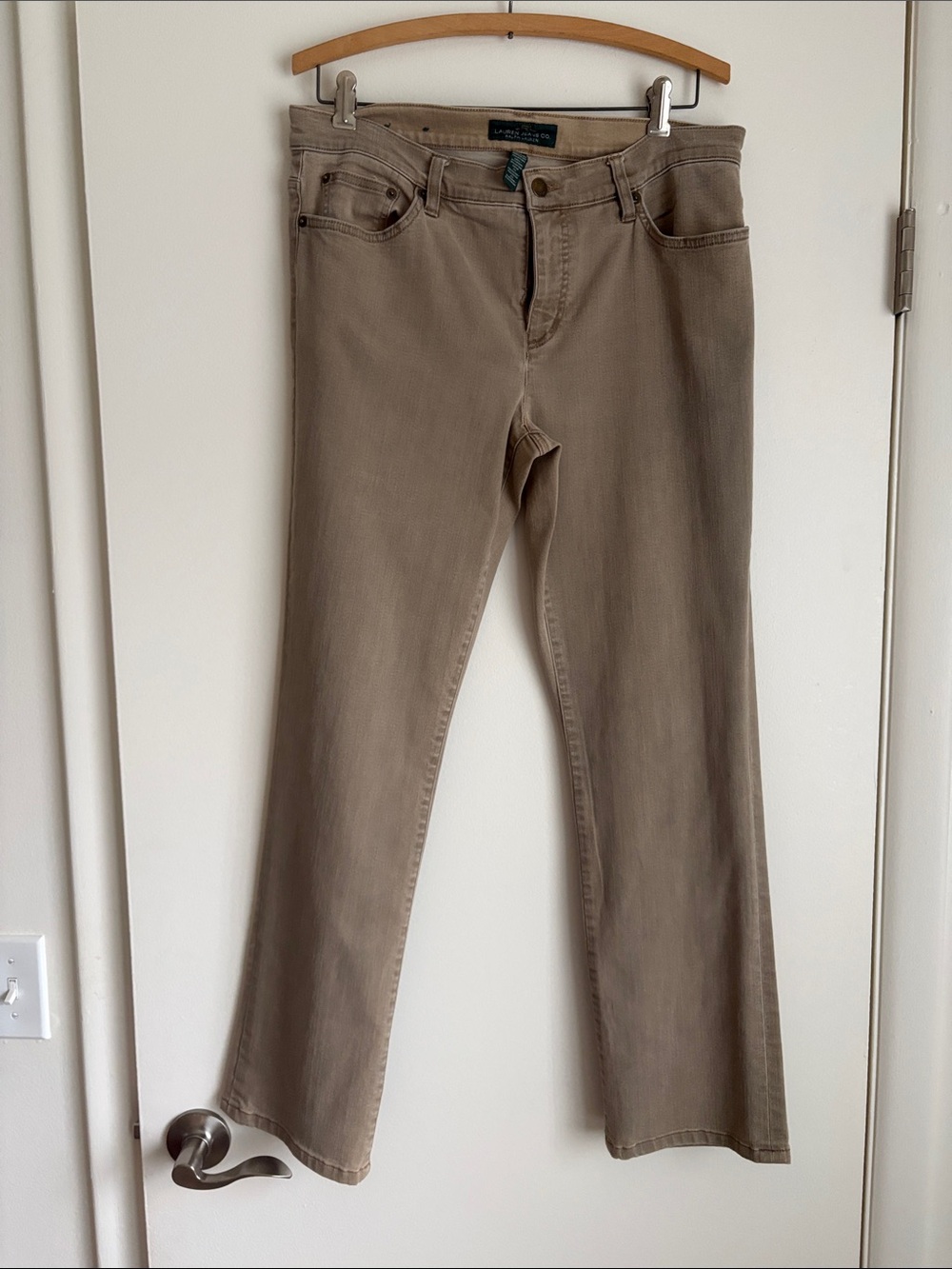Ralph Lauren Women's Neutral Beige Bootcut Jeans